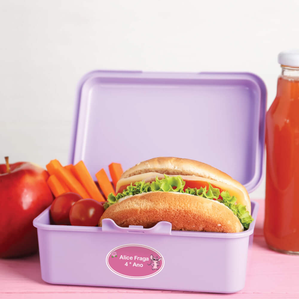 Etiqueta Escolar Rosa Personalizada Menina Angel Kit Jumbo - Imagem 4