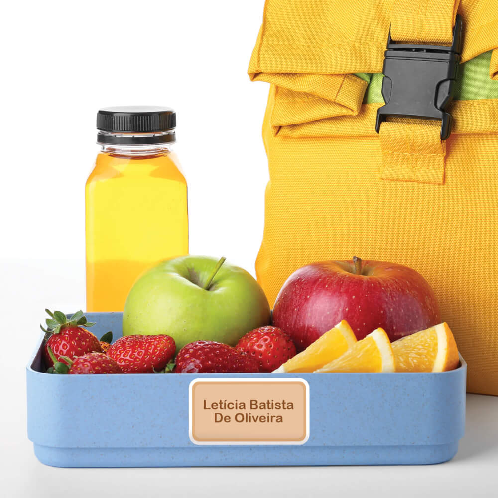 Etiqueta Escolar Bege Personalizada Kit com tag Mochila - Imagem 4