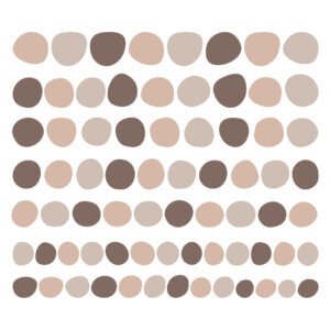 Adesivo De Parede Bolinhas Irregulares tons de Marrom 2m²