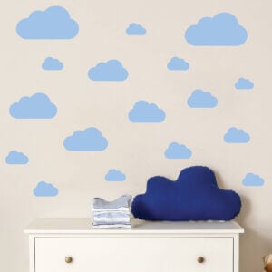 Adesivo de Parede Nuvens Azuis Menino Quarto Infantil Bebê