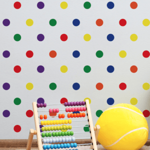 Adesivo de Parede Bolinhas Coloridas Quarto Infantil 80un
