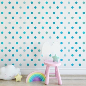Adesivo de Bolinhas Azul Quarto Infantil 80un