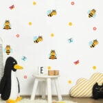 Adesivo de Parede Infantil Abelhas do Jardim