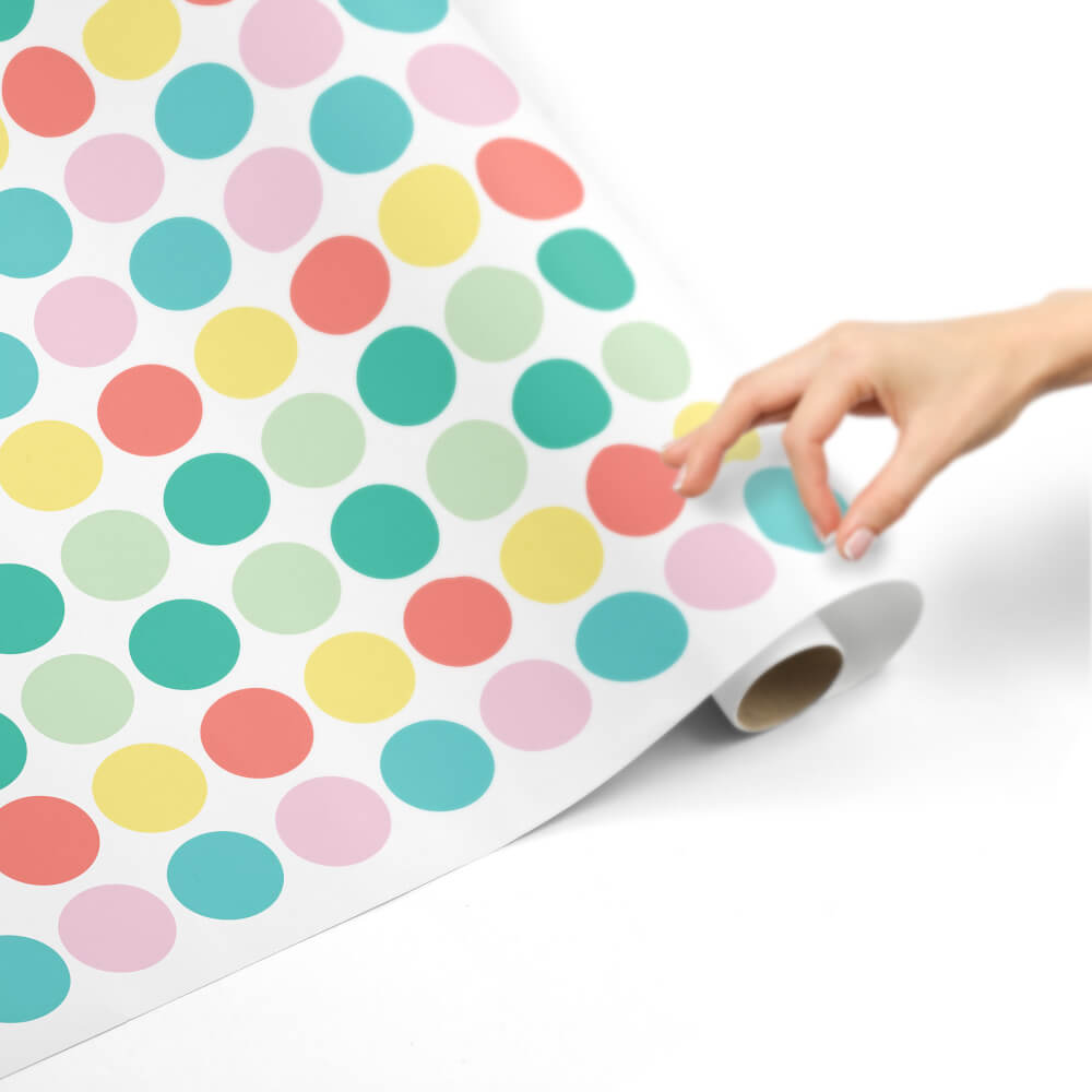 Adesivo de Parede Bolinhas Coloridas Menina Pastéis 80un - Imagem 4