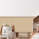 Adesivo de Parede para Quarto de Menino Cerca Ripada Bege