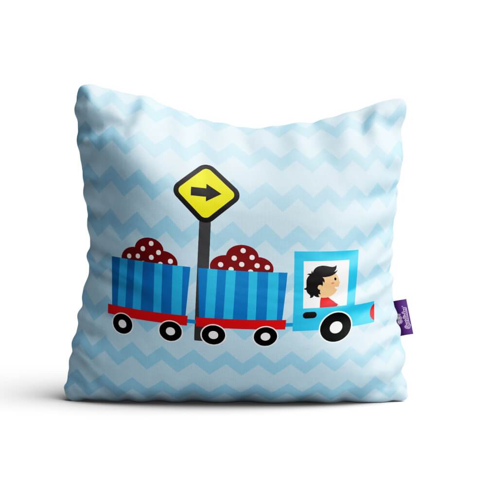 Almofada Infantil Menino Carros na Cidade Kit 4un 35x35cm - Imagem 7