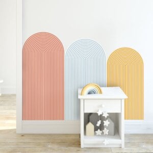 Adesivo De Parede Arco com Listras Tons Terrosos