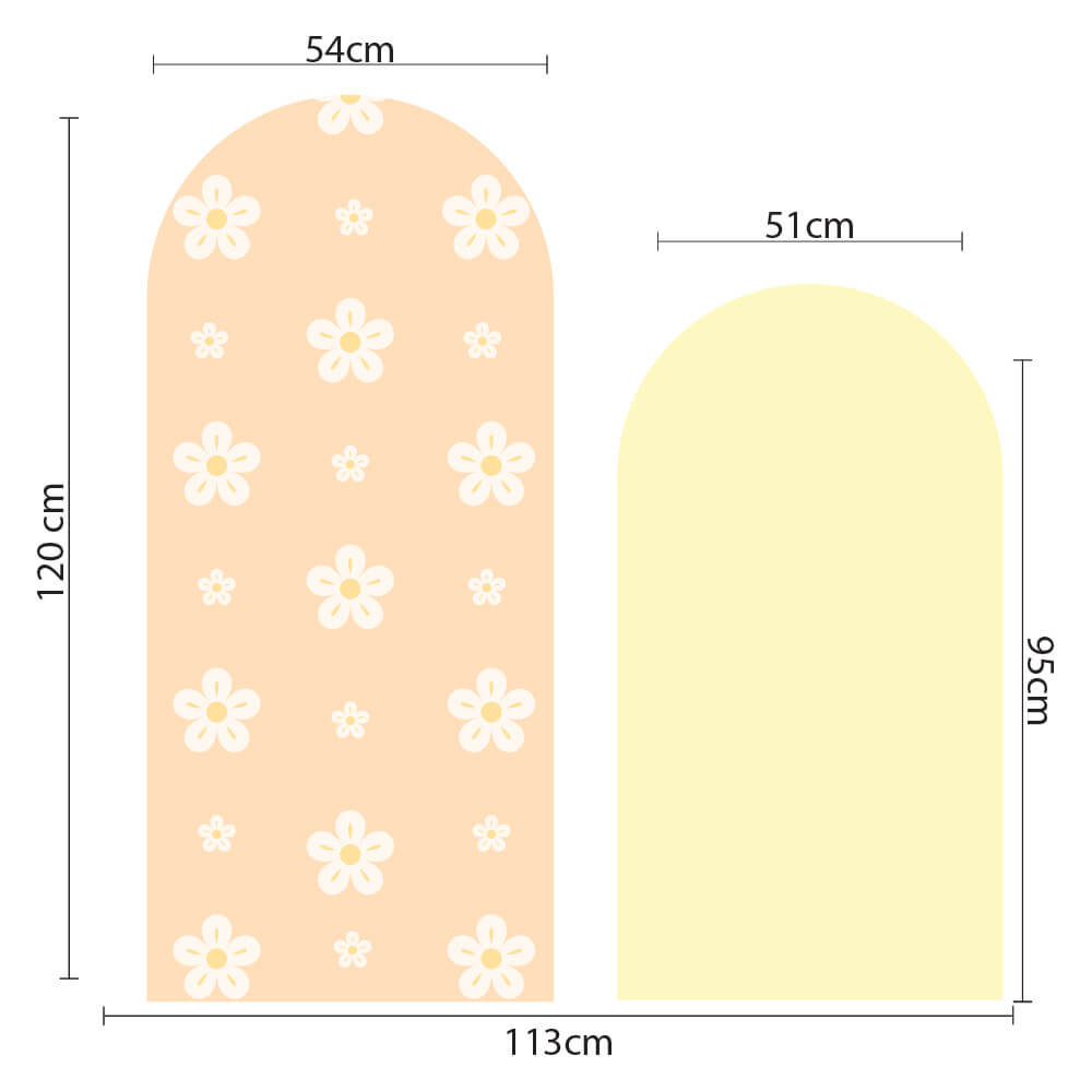 Adesivo de Parede de Arco com Flores Amarelo e Laranja - Imagem 3