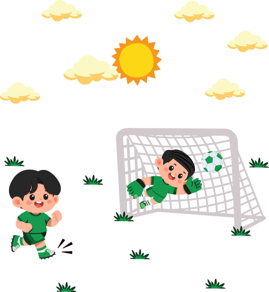 Adesivo de Parede Futebol Infantil Jogador Gol Quarto - Imagem 3