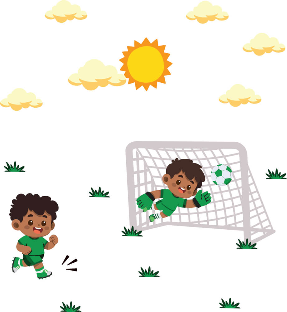 Adesivo de Parede Futebol Goleiro Defesa Quarto Menino - Imagem 2