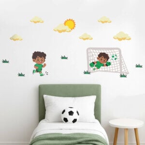 Adesivo de Parede Futebol Goleiro Defesa Quarto Menino