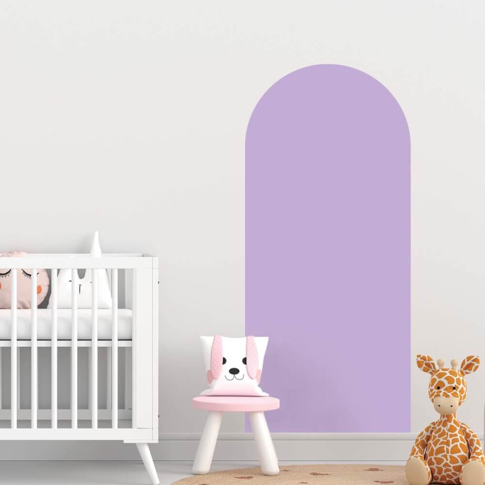 Adesivo de Parede Infantil Arco Minimalista Lilás 54x120cm