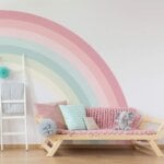 Adesivo de Parede Menina Arco-íris Quarto Infantil 1,65m