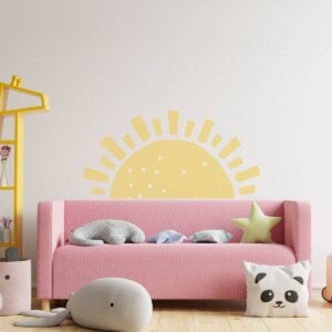 Adesivo de Parede Sol Amarelo Quarto Infantil Menina Bebê