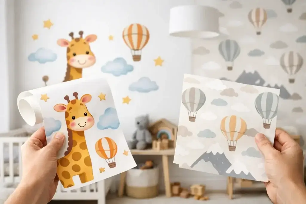 Adesivo infantil ou papel parede?