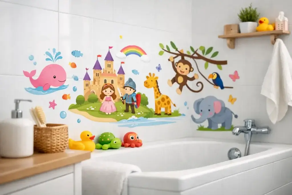 Adesivos para banheiro infantil: como escolher
