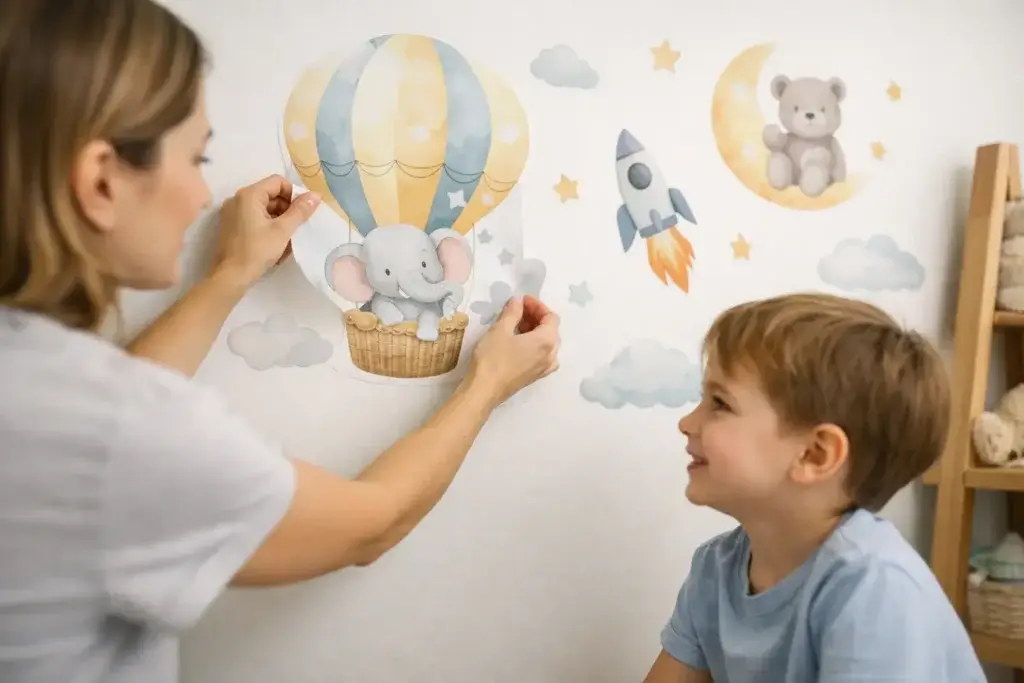 Como aplicar adesivo infantil fácil e sem erro