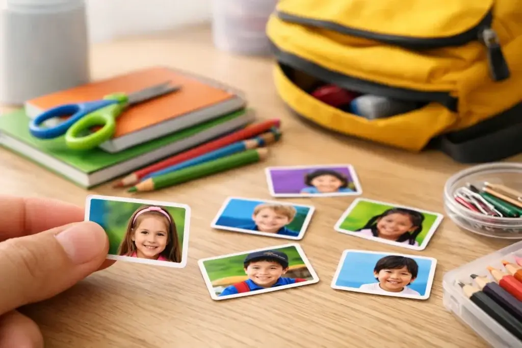 Etiquetas escolares personalizadas com foto
