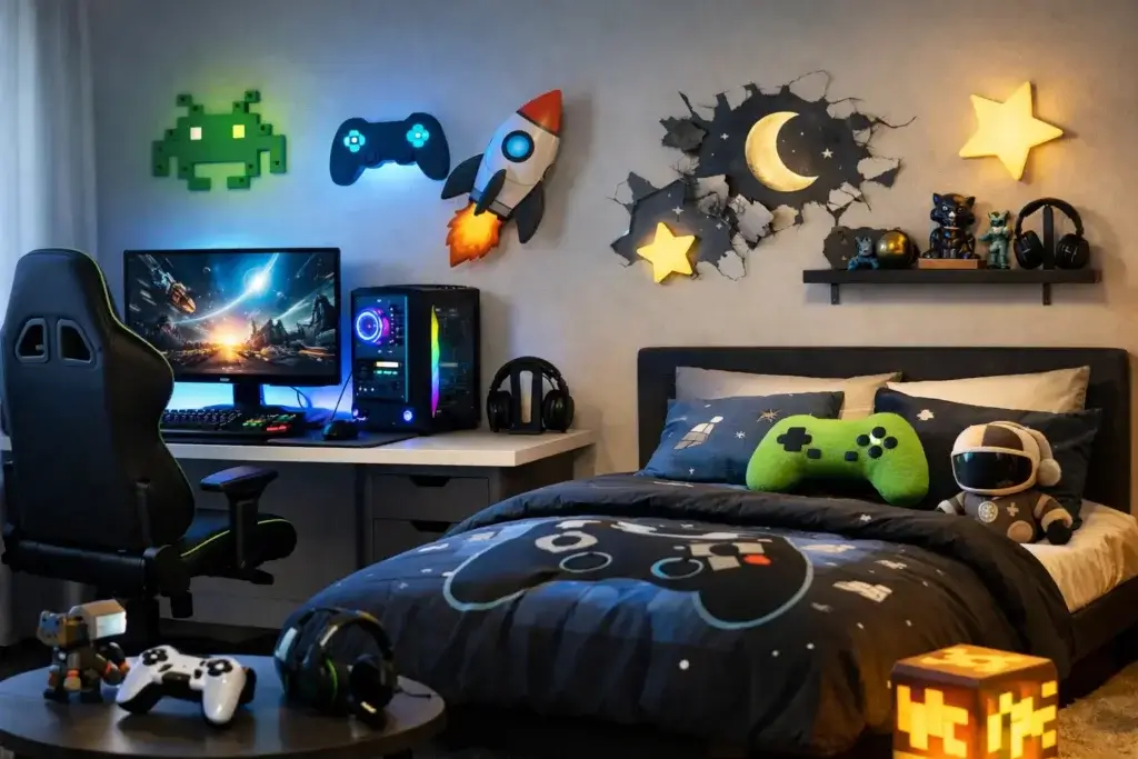 7 ideias de decoração gamer para quarto infantil