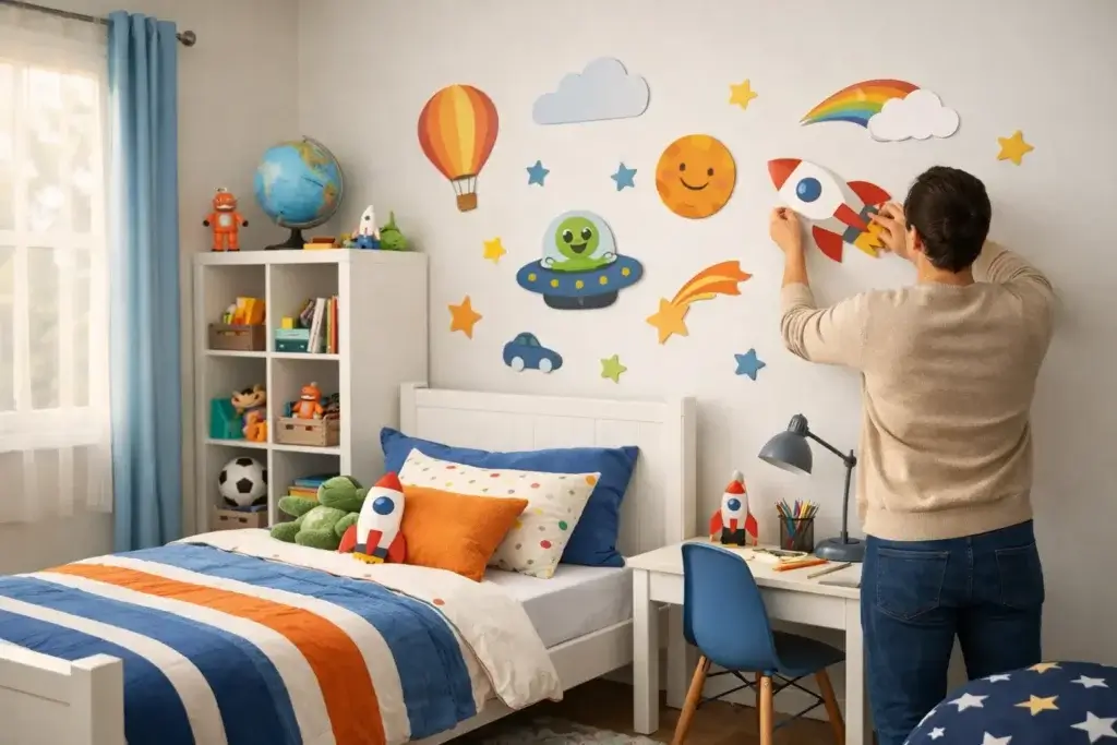 7 melhores adesivos para quarto de menino