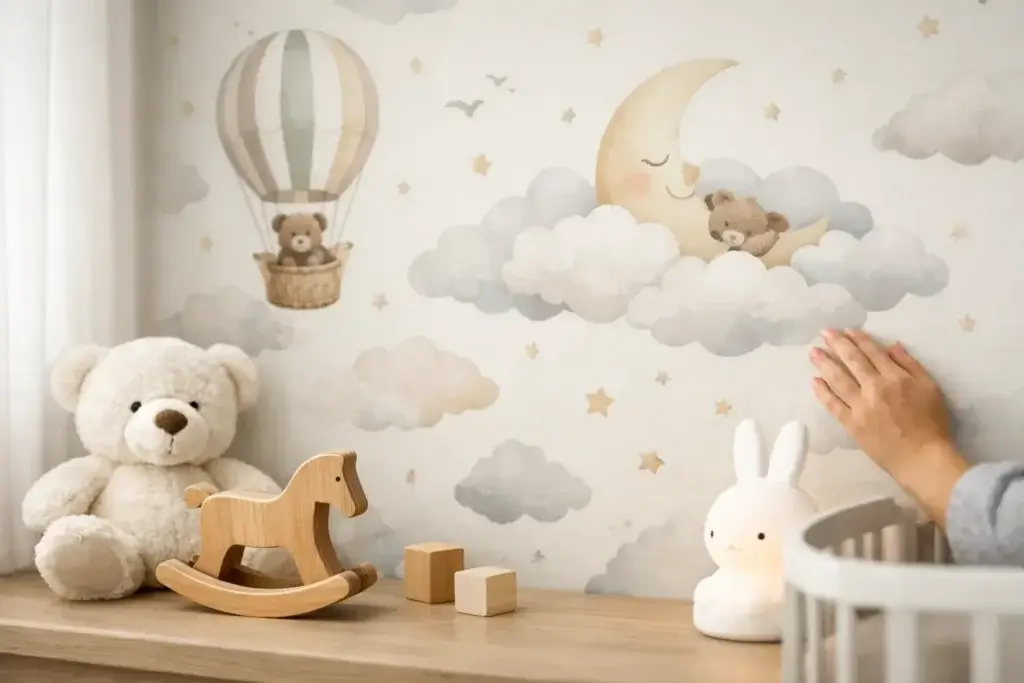 Papel de parede infantil é seguro?