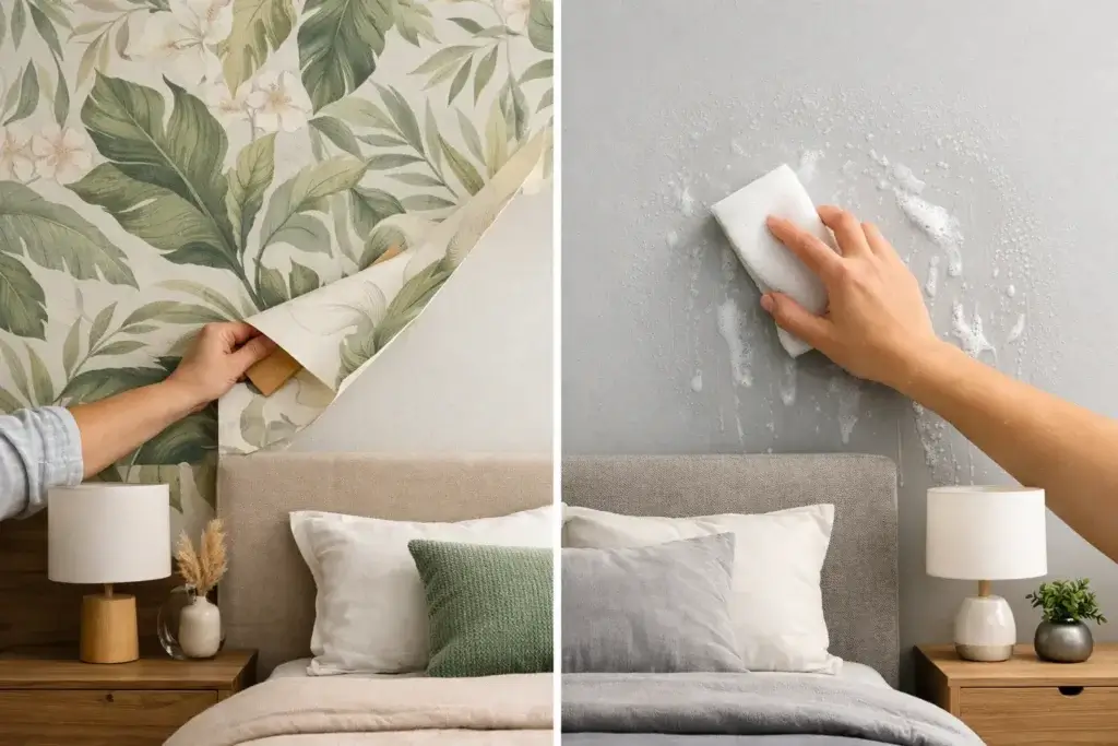 Papel de parede ou tinta lavável no quarto?