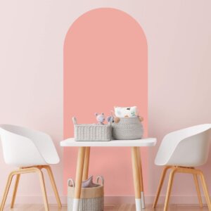 Adesivo de Parede Infantil Arco Romano Rosa Salmão 54x120 cm