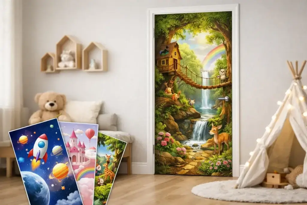 7 melhores adesivos para porta infantil do quarto