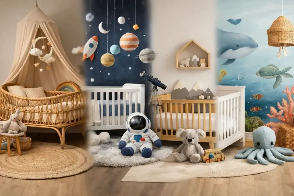 8 melhores temas para berçário moderno