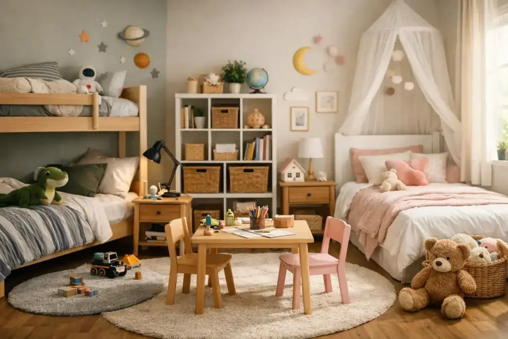 Guia de decoração de quarto compartilhado