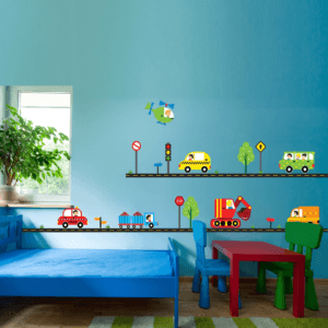 Adesivo para Quarto Infantil Carros na Cidade