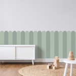 Adesivo de Parede Infantil Cerca Tons Verde Musgo 50cm x 1m