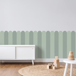 Adesivo de Parede Infantil Cerca Tons Verde Musgo 50cm x 1m