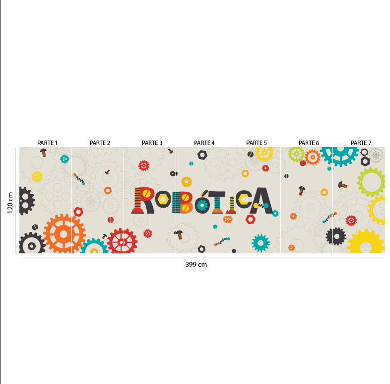 Papel de Parede Painel Robótica 120x399cm - Imagem 2